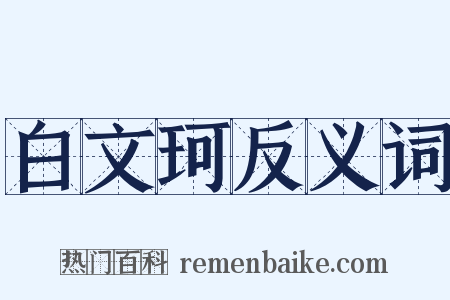 白文珂反义词是什么意思的图片